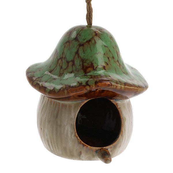 Green Mushroom Bird Feeder