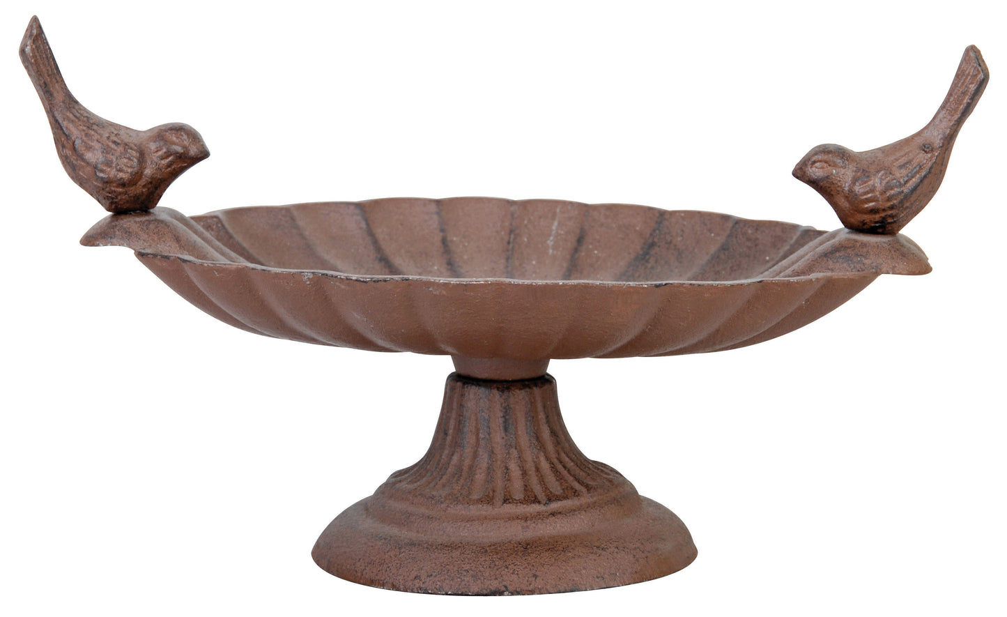 Cast Iron Bird Bath with Two Birds