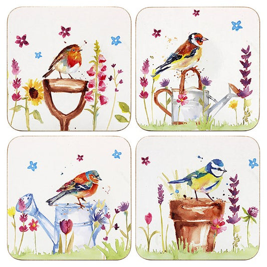 Garden Birds Coasters Set of 4